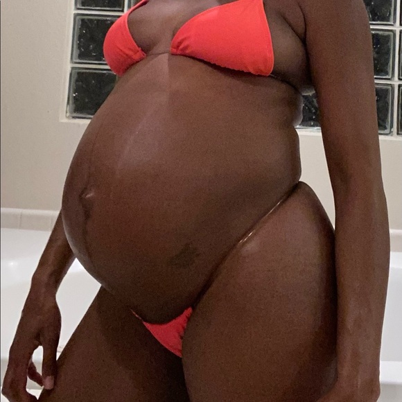 Orange Triangle String Bikini  Set - Picture 3 of 3